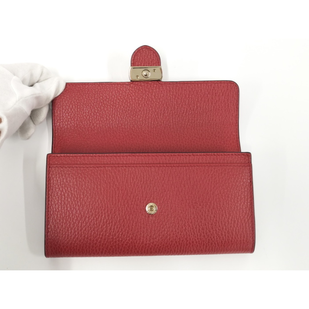 GUCCI 二つ折り長財布 インターロッキングG レザー レッド 598166 GUCCI 二つ折り長財布 インターロッキングG レザー レッド 598166