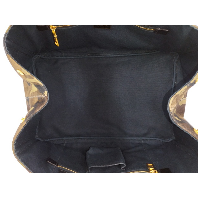 PRADA(プラダ)のPRADA ハンドバッグ カナパトート 迷彩 カモフラ柄 キャンバス グリーン レディースのバッグ(ハンドバッグ)の商品写真
