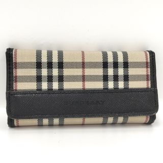 バーバリー(BURBERRY)のBURBERRY 5連キーケース ノバチェック レザー キャンバス ベージュ(キーケース)