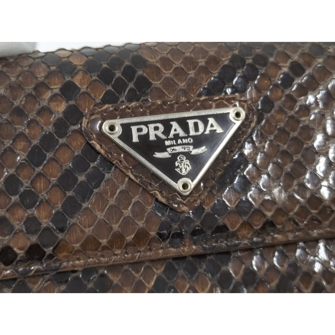 PRADA 6連キーケース パイソン ブラウン 2M0223 4