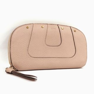 クロエ(Chloe)のChloe ラウンドファスナー 長財布 レザー ピンク(財布)