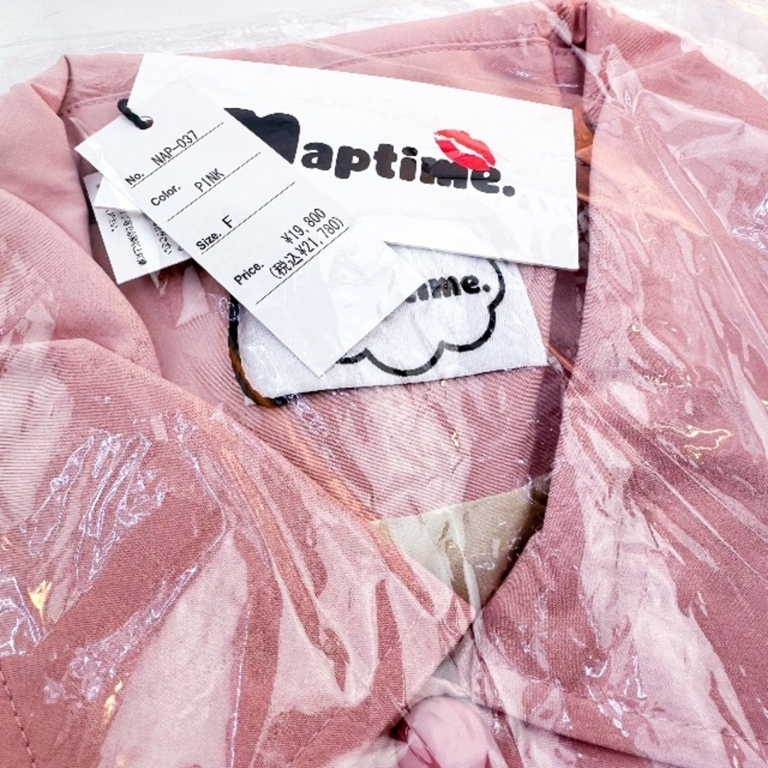 新品 未開封 Naptime コーチジャケット ピンク フリーサイズの 新品 未開封 Naptime コーチジャケット ピンク フリーサイズの