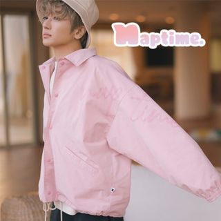 新品 未開封 Naptime コーチジャケット ピンク フリーサイズの 新品 未開封 Naptime コーチジャケット ピンク フリーサイズの