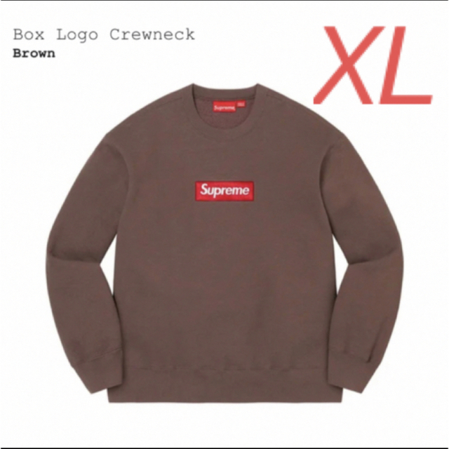 トップスSupreme Box Logo Crewneck Brown