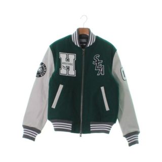 ヒステリックグラマー(HYSTERIC GLAMOUR)のHYSTERIC GLAMOUR スタジャン S 緑x白系x黒 【古着】【中古】(スタジャン)