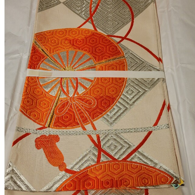 オレンジ系袋帯 レディースの水着/浴衣(帯)の商品写真