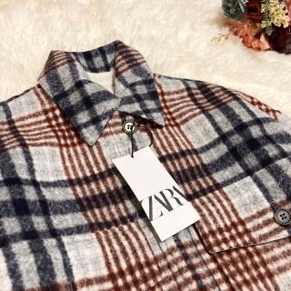 ZARA - 新品・タグ付き 未使用 ZARA チェック コート アウターの通販 ...