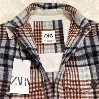 ZARA - 新品・タグ付き 未使用 ZARA チェック コート アウターの通販 ...