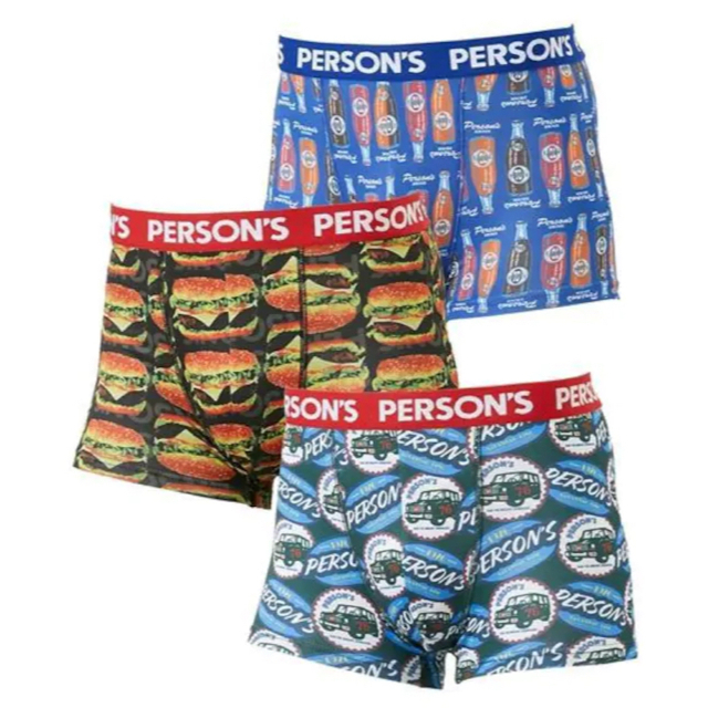 PERSON'S(パーソンズ)のLLサイズ３枚組ブランド品パーソンズ！光沢感あるストレッチ前閉じボクサーパンツ！ メンズのアンダーウェア(ボクサーパンツ)の商品写真