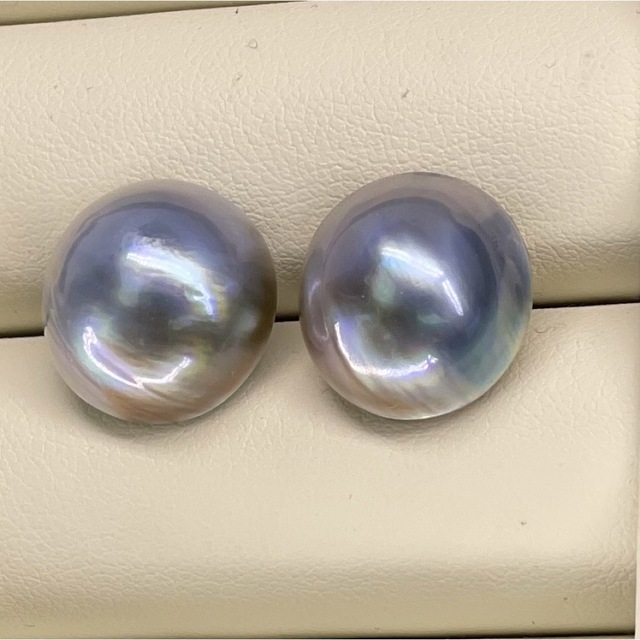 大粒 奄美大島産 マベパール 本真珠 ピアス 天然 jewelry
