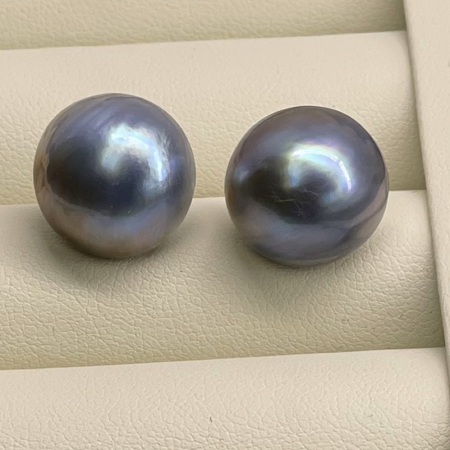 大粒 奄美大島産 マベパール 本真珠 ピアス 天然 jewelry 良質