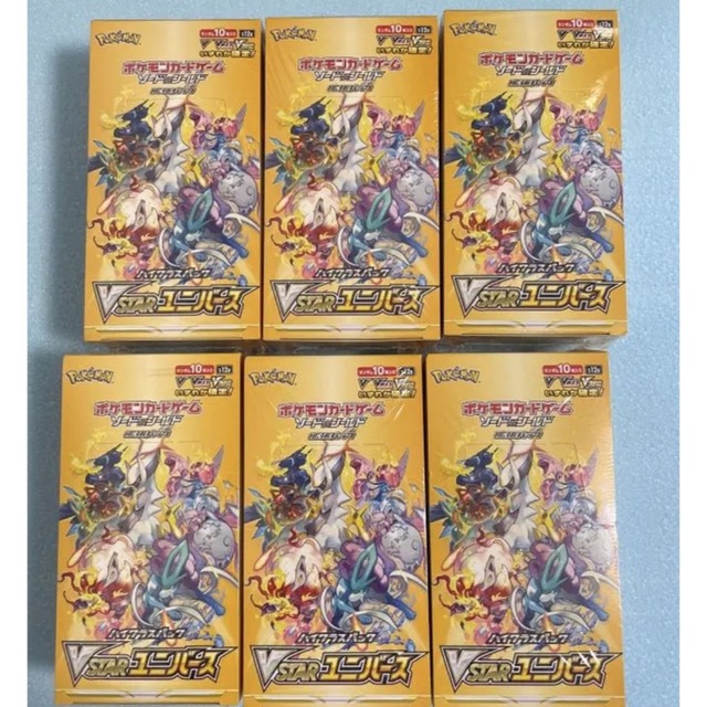 ファッション ポケモンカード 6box シュリンク付 VSTARユニバース Box ...