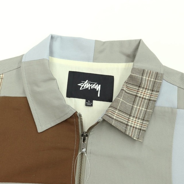 STUSSY(ステューシー)の【中古】ステューシー STUSSY コットン パッチワーク ワークジャケット ブルゾン【サイズL】【メンズ】 メンズのジャケット/アウター(ブルゾン)の商品写真