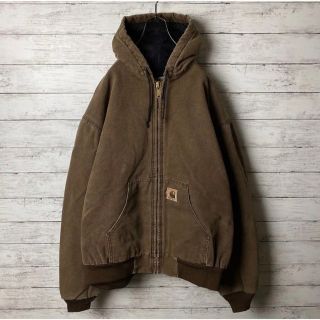 カーハート(carhartt)のCarhartt ダック ブラウン アクティブパーカー(ブルゾン)