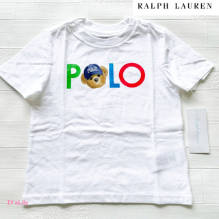 ラルフローレン(Ralph Lauren)の24m90cm     新作　ラルフローレン Tシャツ　ベア　白　ロゴ(Tシャツ/カットソー)