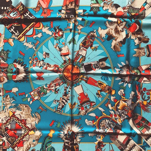 HERMES エルメス スカーフ カレ90 kachina カチナ 未使用 | fabamed.com.br
