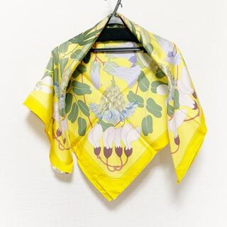 エルメス(Hermes)のエルメス スカーフ美品  カレ90 花柄(バンダナ/スカーフ)