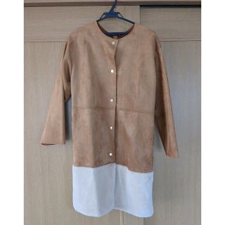 ザラ(ZARA)のZARA  ザラ   スエードコート ジャケット(ノーカラージャケット)