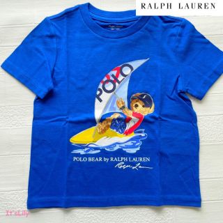 ラルフローレン(Ralph Lauren)の24m90cm   ラルフローレン  半袖　サーフィンベア　青　親子　兄弟(Tシャツ/カットソー)