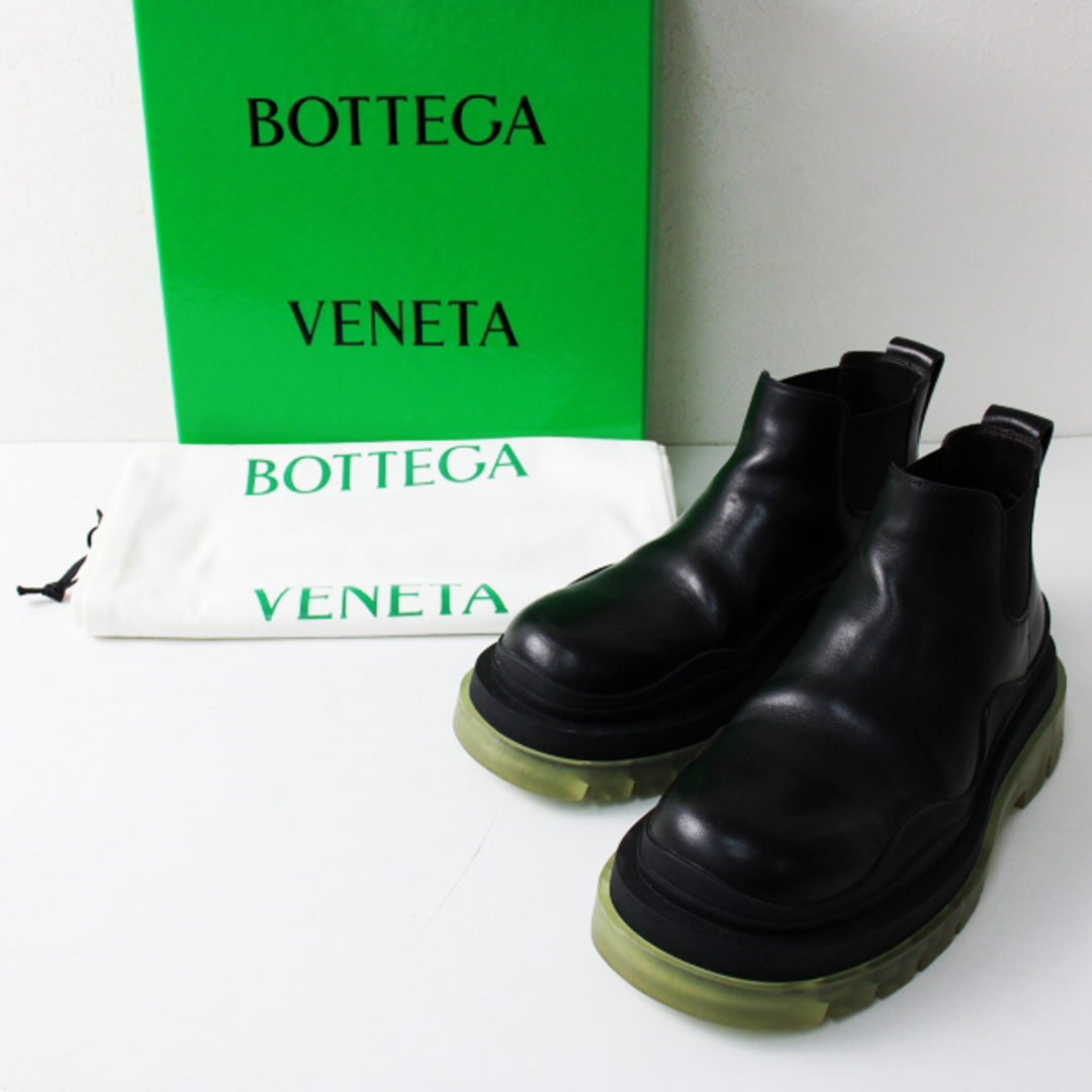 Bottega Veneta(ボッテガヴェネタ)の美品 BOTTEGA VENETA ボッテガヴェネタ 630300 VBS50 1026 タイヤアンクルチェルシーブーツ 38/ブラック カーフ 24cm【2400013137089】 レディースの靴/シューズ(ブーツ)の商品写真