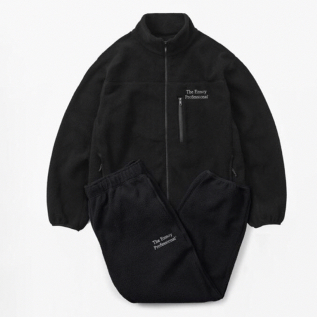 ennoy City Fleece (BLACK × WHITE) L