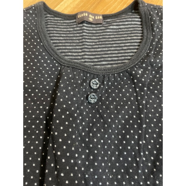 ☆2点で300円商品☆ ドットワンピース　ブラック　シルバー　95cm キッズ/ベビー/マタニティのキッズ服女の子用(90cm~)(ワンピース)の商品写真