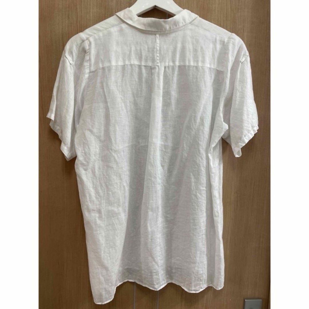 INED(イネド)のINED イネド　フレンチリネンシャツ　半袖　S 36 レディースのトップス(シャツ/ブラウス(半袖/袖なし))の商品写真