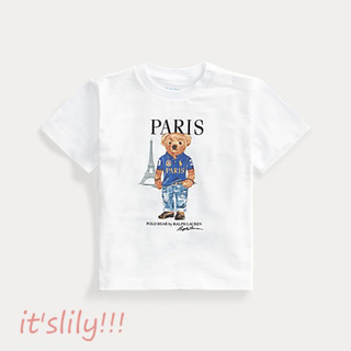 ラルフローレン(Ralph Lauren)の24m90cm  半袖　ラルフローレン　ベア　白　PARI(Tシャツ/カットソー)