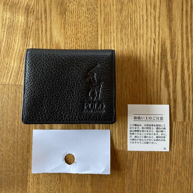 POLO RALPH LAUREN(ポロラルフローレン)の新品☆ラッピング付きPOLO Ralph Lauren ボックス型小銭入れ　黒 メンズのファッション小物(コインケース/小銭入れ)の商品写真