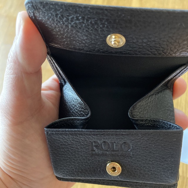 POLO RALPH LAUREN(ポロラルフローレン)の新品☆ラッピング付きPOLO Ralph Lauren ボックス型小銭入れ　黒 メンズのファッション小物(コインケース/小銭入れ)の商品写真