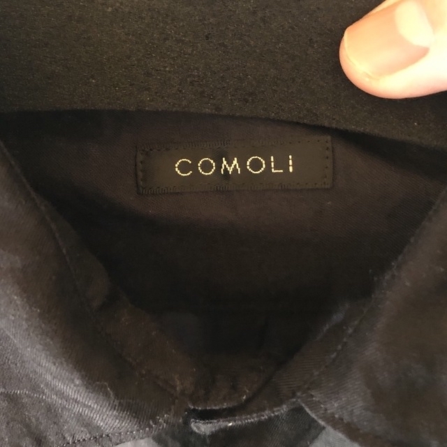 22SS comoli コモリ ウールシルクシャツ コモリ シャツ ネイビー 2