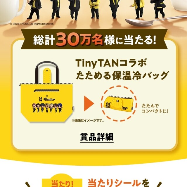 Tiny tan ジョージア 保冷バッグ 懸賞 エンタメ/ホビーのタレントグッズ(アイドルグッズ)の商品写真