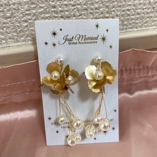 真鍮パールフラワーピアス(ピアス)