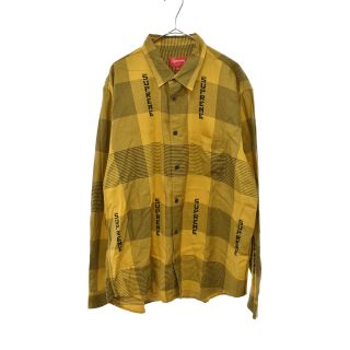 シュプリーム(Supreme)のSUPREME シュプリーム 20SS Logo plaid shirt ロゴ刺繍長袖チェックシャツ イエロー(シャツ)