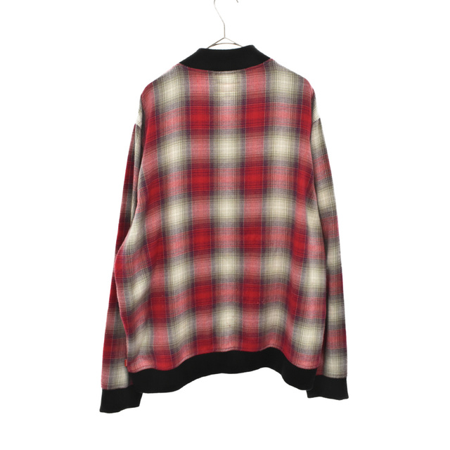 Supreme(シュプリーム)のSUPREME シュプリーム 16SS SHADOW PLAID BOMBER JACKET シャドーチェックボンバージャケット レッド メンズのジャケット/アウター(フライトジャケット)の商品写真