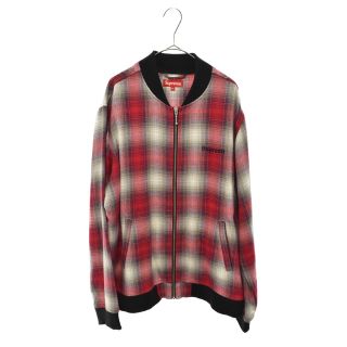 シュプリーム(Supreme)のSUPREME シュプリーム 16SS SHADOW PLAID BOMBER JACKET シャドーチェックボンバージャケット レッド(フライトジャケット)