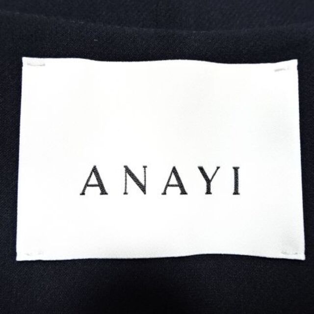ANAYI(アナイ)のhinano様専用ANAYIアナイベルスリーブノーカラーコート36ネイビー レディースのジャケット/アウター(ロングコート)の商品写真