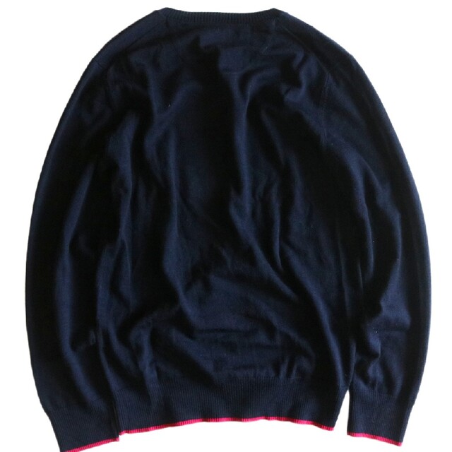 【BURBERRY BLACK LABEL】美品 ニット/セーター ロゴ 紺★