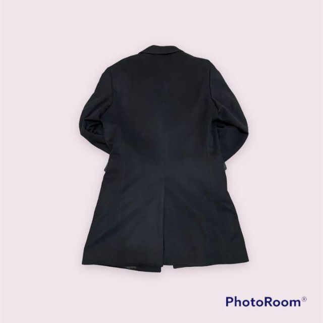 UNIQLO(ユニクロ)の極美品✨UNIQLO ユニクロ　チェスターコート　ウール　カシミヤ　ブラック　L メンズのジャケット/アウター(チェスターコート)の商品写真