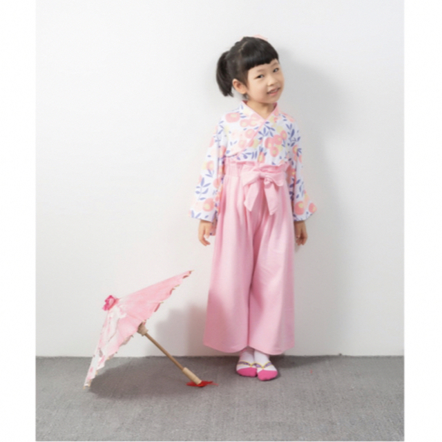 ♡袴 セットアップ♡ 薄ピンク 着物 和装 フォーマル 女の子 110