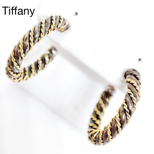 在庫処分大特価!!】 Tiffany ティファニー ツイスト フープピアス 750