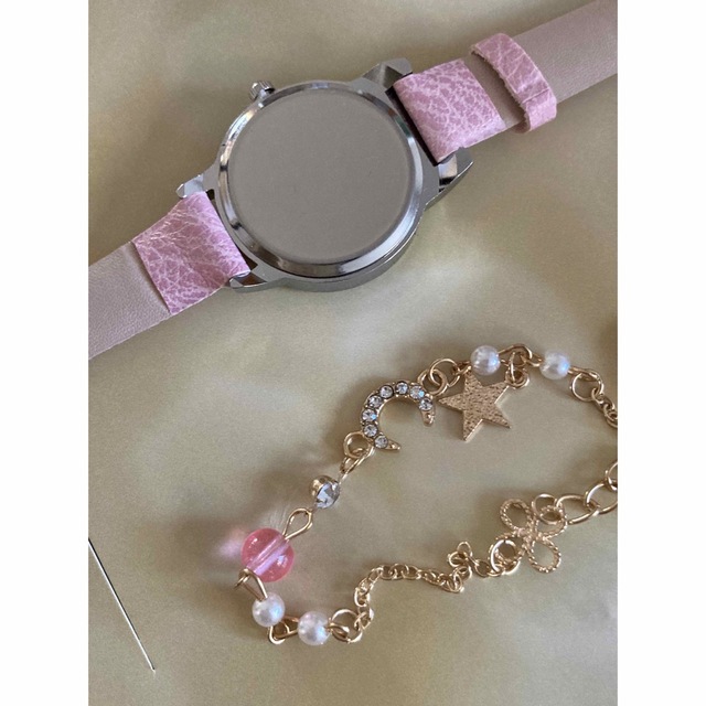新品未使用 猫腕時計　ブレスレット付き レディースのファッション小物(腕時計)の商品写真
