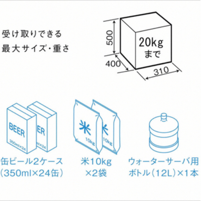 後付け用宅配ボックス CTNR6020 ミドルタイプ