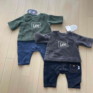 リー(Lee)のlee ロンパース　もこもこ　２枚セット(ロンパース)