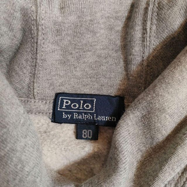 POLO RALPH LAUREN(ポロラルフローレン)の美品　キッズ　ラルフローレン　ショールカラー　スウェット　80cm キッズ/ベビー/マタニティのベビー服(~85cm)(トレーナー)の商品写真