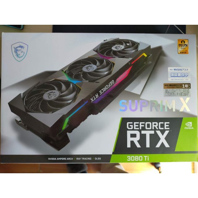 ファッション通販】 GeForce MSI RTX 12G X SUPRIM Ti 3080 PCパーツ