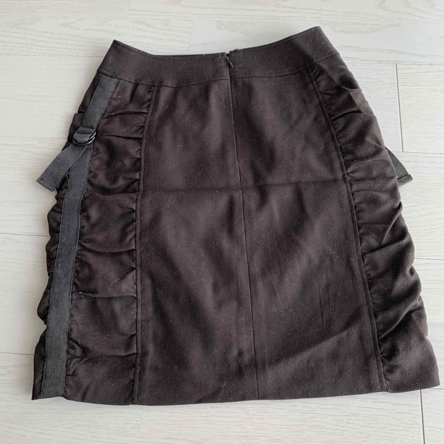 ATELIER SAB(アトリエサブ)の茶色　ブラウン　スカート　ウール　冬用　黒　グレー　ネイビー　カーキ色 レディースのスカート(ミニスカート)の商品写真