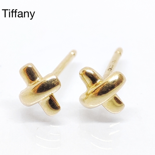 Tiffany ティファニー 750 クロスステッチ ピアス ジュウル-