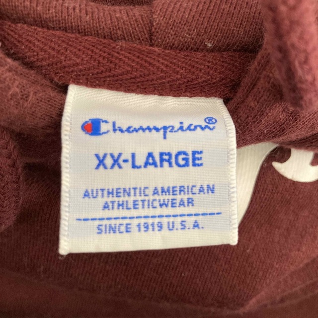 Champion(チャンピオン)のチャンピオンパーカー　あずき色　XXL メンズのトップス(パーカー)の商品写真