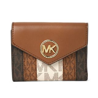 マイケルコース(Michael Kors)の新品 マイケルコース MICHAEL KORS 3つ折り財布 ミディアム カラーブロック ロゴ トライフォールド ウォレット(財布)